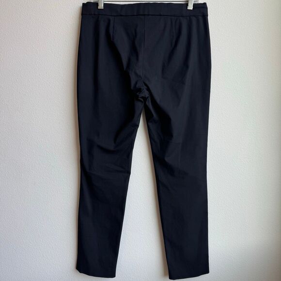 Theory Alettah Cropped Slim Black Trouser Career Office Pants Size 4 Small - Picture 5 of 7